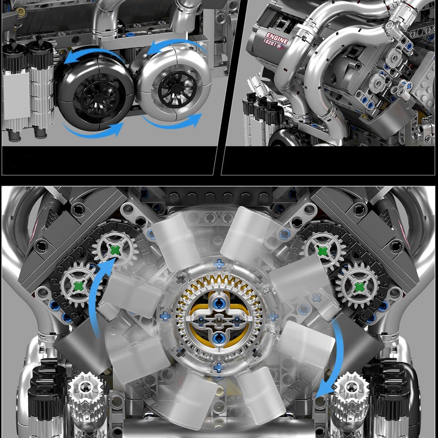 Funkcionalni W16 Motor z Menjalnikom